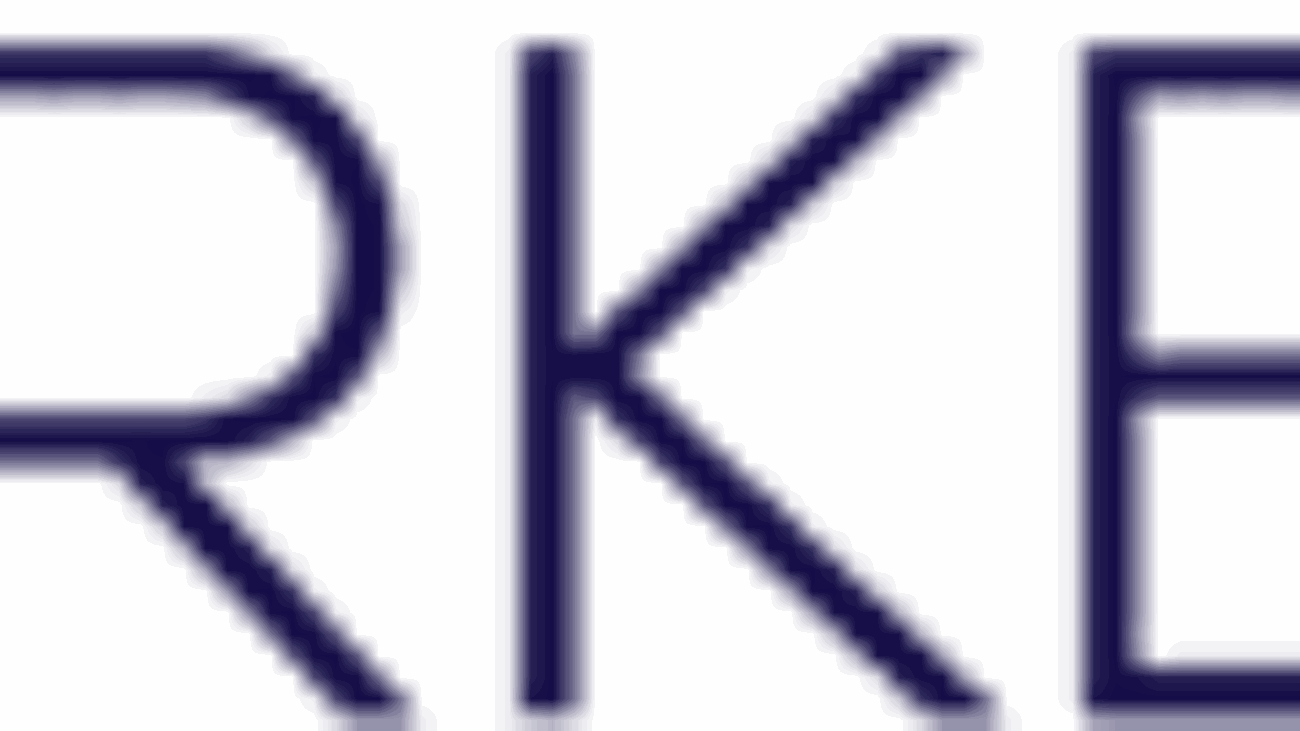 Logo of ARKET brand in dark blue.