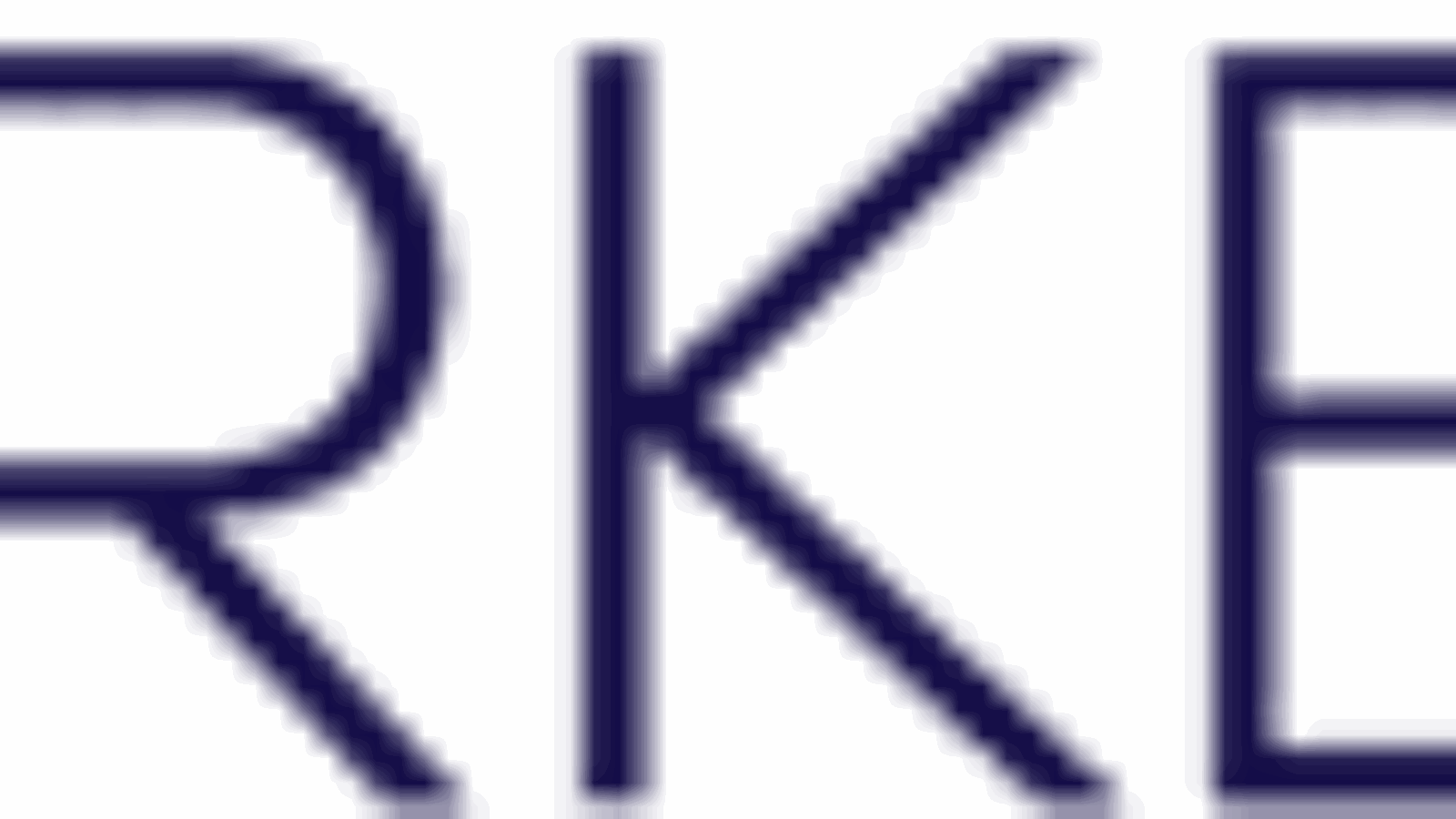 Logo of ARKET brand in dark blue.